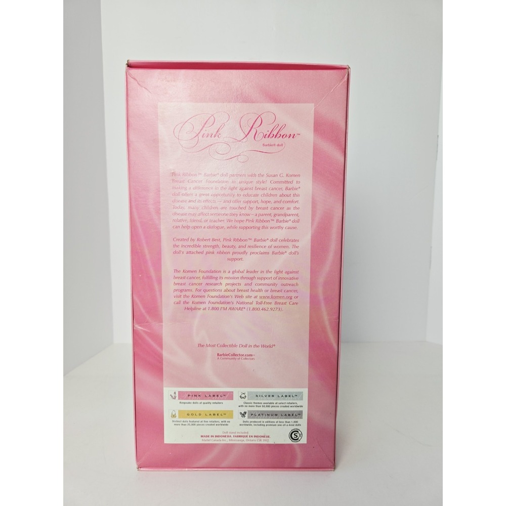 Mattel Barbie doll Pink Label Breast Cancer Love Susan G Komen J0932 - Picture 3 of 3